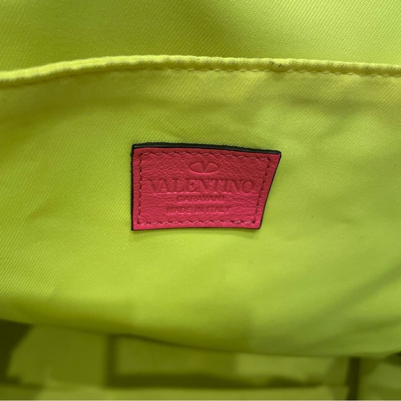 Valentino camouflage camo neon rock stud backpack with dust bag - Picture 9 of 14